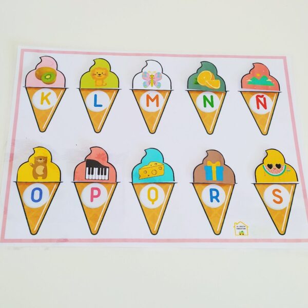 helados con letras