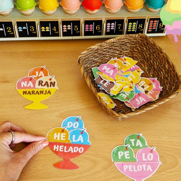 Helados con sílabas