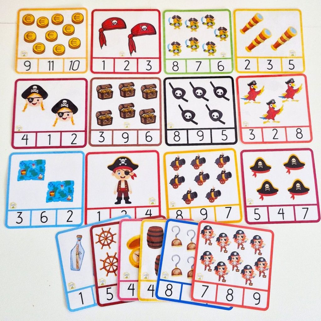 Conteo Pirata | Juego manipulativo de números del 1 al 10 para ...