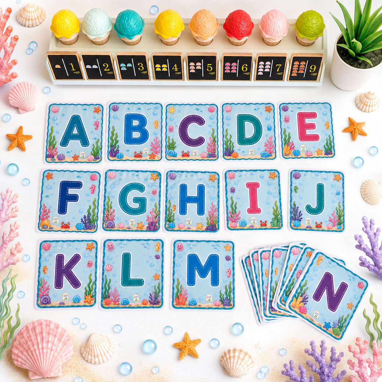Decoración de aula fondo marino – Pack imprimible para Infantil - Imagen 9