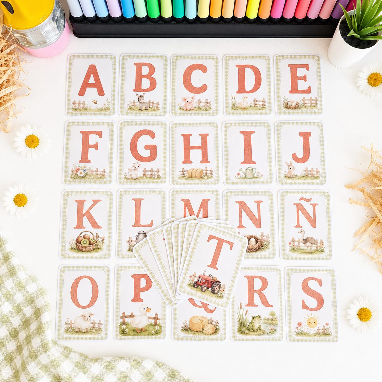 Decoración infantil de la granja para aula y guardería - Imagen 3