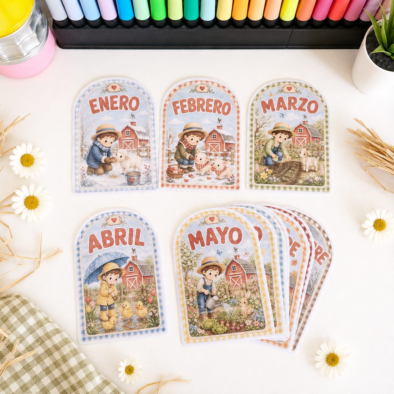 Decoración infantil de la granja para aula y guardería - Imagen 4