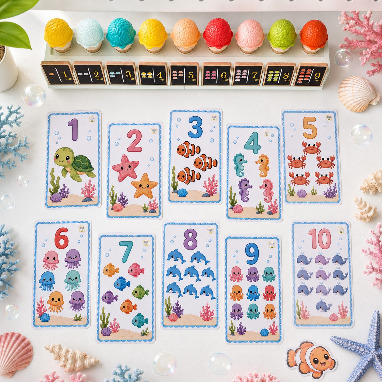 Decoración de aula fondo marino – Pack imprimible para Infantil - Imagen 4
