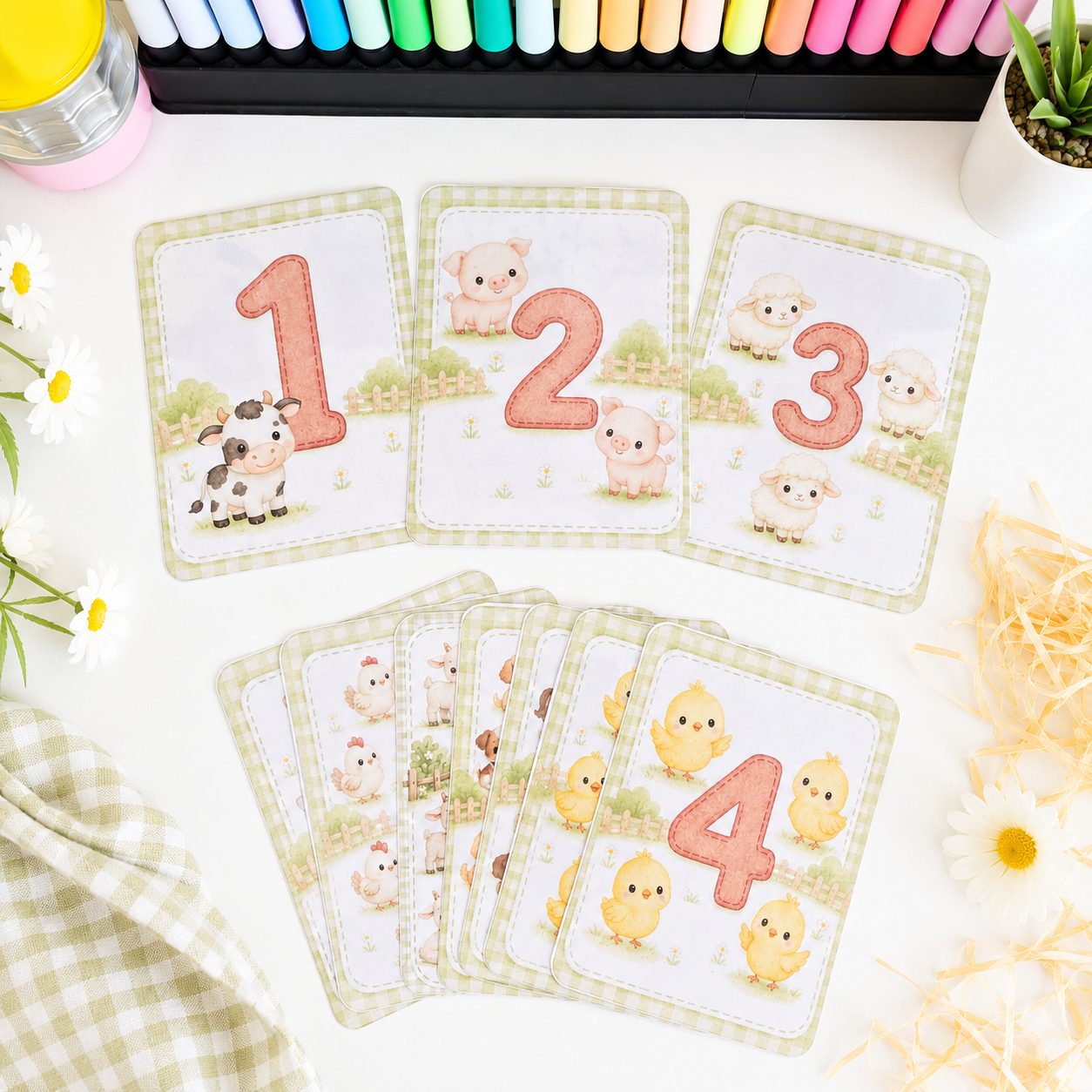 Decoración infantil de la granja para aula y guardería - Imagen 6