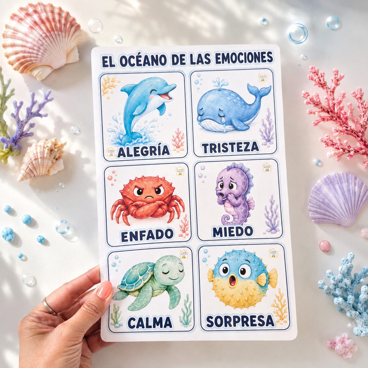 Decoración de aula fondo marino – Pack imprimible para Infantil - Imagen 6