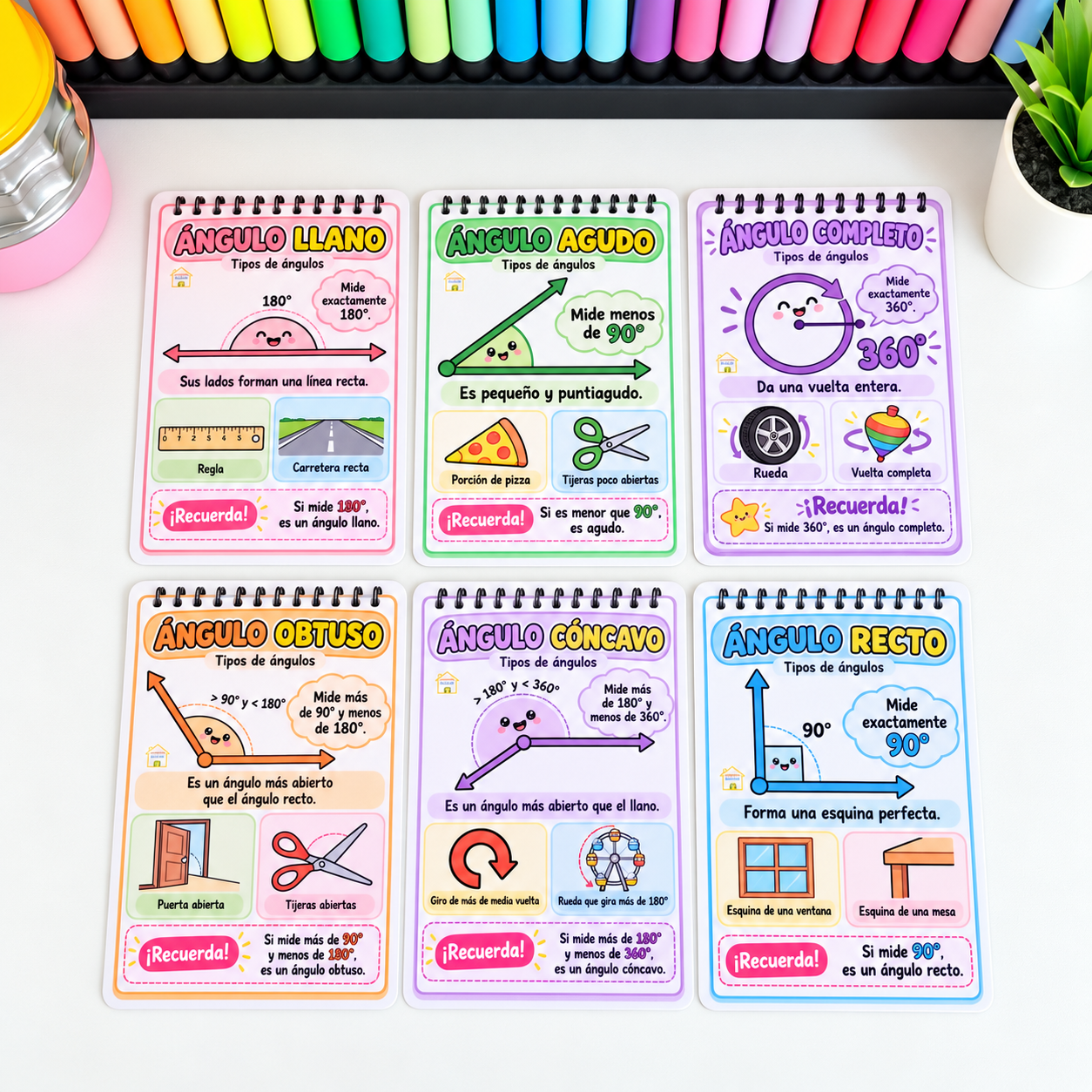Ángulos en Primaria | Pack manipulativo y visual de matemáticas - Imagen 3