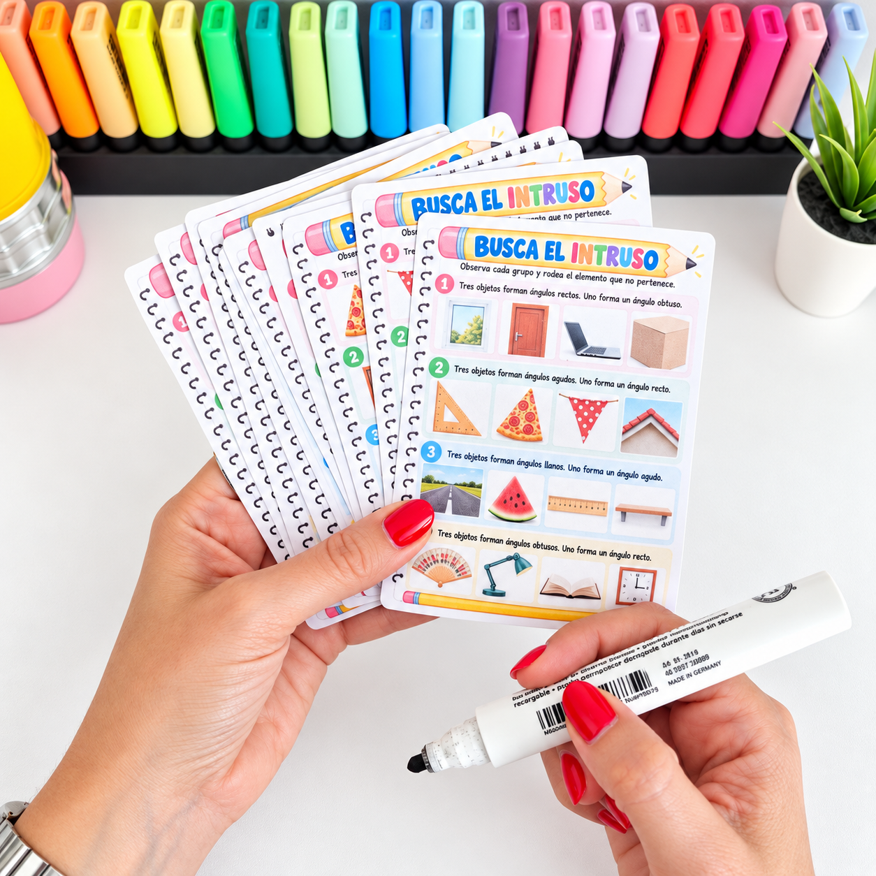 Ángulos en Primaria | Pack manipulativo y visual de matemáticas - Imagen 5